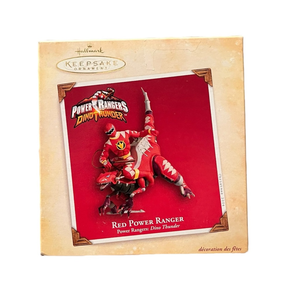 RARE Hallmark Power Rangers Red Ranger Dino Thunder Keepsake Ornament 2004 NEW